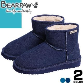 ベアパウ BEARPAW ムートンブーツ スノーブーツ ミニ丈 ショートブーツ デミ デニム レディース 日本正規品 ブランド 防水 防滑 防寒 雪 靴 滑らない