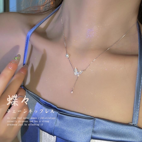 蝶々チェーンネックレスレディース可愛い【ゆうパケット可】 蝶々チェーンネックレスレディース可愛い【ゆうパケット可】