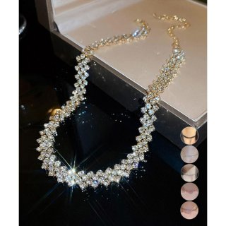 キラキラ ラインストーンネックレス 人気【ゆうパケット】 キラキラ ラインストーンネックレス 人気【ゆうパケット】