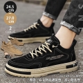 メンズワークスタイルスニーカー 通気性抜群 滑り止め機能付き トレンドデザイン カジュアル&スポーツ兼用 オールシーズン対応