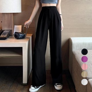 ドレープストレートパンツ レディース美脚【ゆうパケット可】 ドレープストレートパンツ レディース美脚【ゆうパケット可】