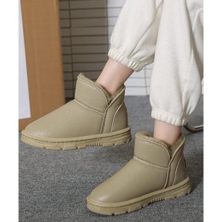 ムートンブーツ PUレザー 裏起毛ブーツ