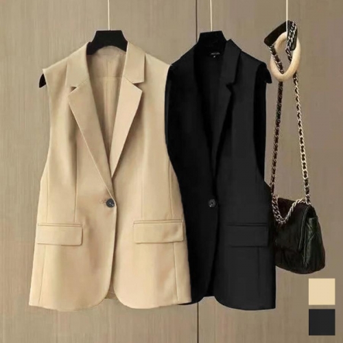 テーラードベスト ジレ レディース 韓国【ゆうパケット可】