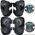 膝当て ひざあて 掃除 膝パッド ニーパッド 膝プロテクター 作業用 4個入り ブラック サバゲー プロテクター ニーパッド 肘 膝当て 膝パッド改良版