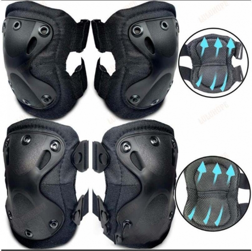 膝当て ひざあて 掃除 膝パッド ニーパッド 膝プロテクター 作業用 4個入り ブラック サバゲー プロテクター ニーパッド 肘 膝当て 膝パッド改良版