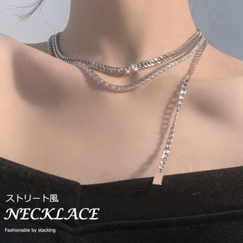 チェーン ネックレス レディース 2連【ゆうパケット可】