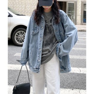 デニムジャケットゆったり Gジャン羽織る デニムジャケットゆったり Gジャン羽織る