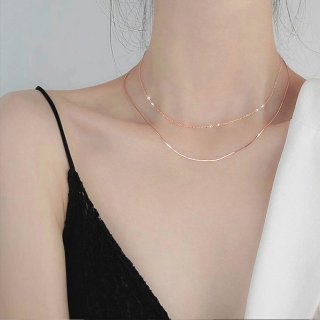 チョーカー 2連チェーンネックレス【ゆうパケット可】