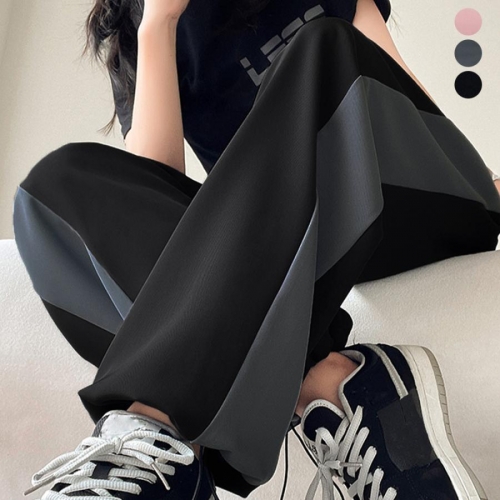 セミワイドパンツ ジョガーパンツ 韓国【ゆうパケット可】