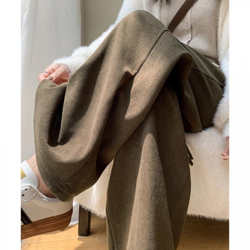 ワイドパンツ ハイウエスト 春秋冬 韓国