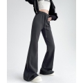 フレアパンツ レディース 美脚 脚長
