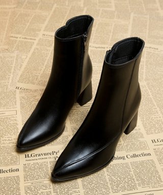 ショートブーツ レディース 太ヒール ショートブーツ レディース 太ヒール