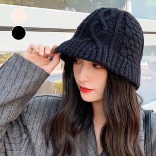 ニットハット レディース 編み 韓国風【ゆうパケット可】