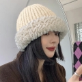 ニット バケットハット ボア異素材 秋冬【ゆうパケット可】
