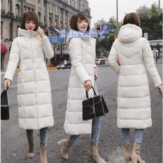 中綿ジャケット レディース ロング コート ダウンコート アウター フード付き スリム 冬 防寒服