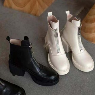 ブーツ レディース ショート 6センチヒール 秋 冬 春 夏ショートブーツ 無地 ブーティ 太ヒール カジュアル アンクルブーツ 厚底 可愛い エンジニアブーツ