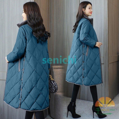 中綿ダウンコート レディース 40代 ロング丈 軽い 秋冬 アウター 中綿コート 中綿ジャケット ダウン風コート フード付き 厚手 暖かい 大きいサイズ スリム