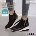ショートブーツ レディース ブーティー ブーツ ウエッジソール 厚底 スニーカー 歩きやすい 6センチヒール 履きやすい 快適 ストレッチ 秋 冬 美脚 通勤
