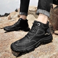 登山靴 メンズ 防水 トレッキングシューズ ウォーキング アウトドアシューズ ハイキングシューズ レースアップ 紳士靴 山登り ウォーキングシューズ
