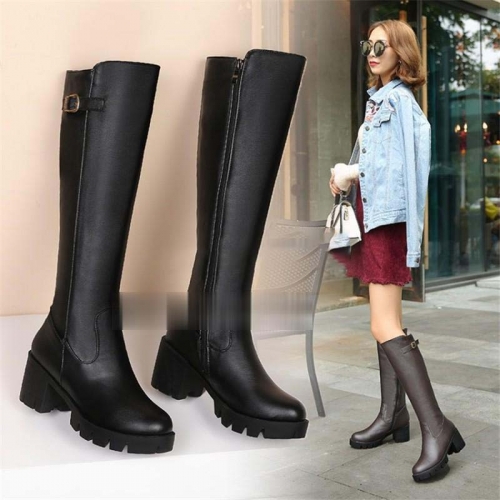 ロングブーツ レディース ブーツ 厚底 歩きやすい 痛くない 定番 カジュアル ブーツ ファスナー 黒 ブラック オフホワイト 白 美脚 おしゃれ シンプル