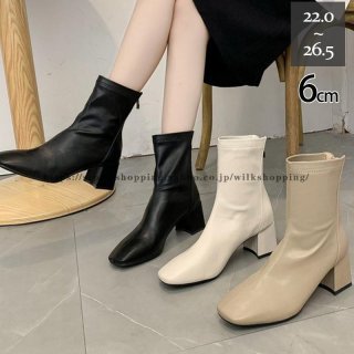ブーツ ショートブーツ レディース スクエアトゥ チャンキーヒール 太ヒール ストレッチブーツ 6cm 歩きやすい 美脚 シューズ きれいめ 秋冬 ブーツ ショートブーツ レディース スクエアトゥ チャンキーヒール 太ヒール ストレッチブーツ 6cm 歩きやすい 美脚 シューズ きれいめ 秋冬