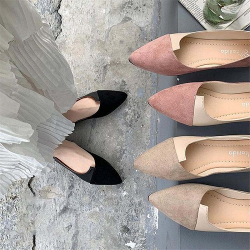 走れるパンプス フラットシューズ レディース 配色 ぺたんこ ローヒール 痛くない 柔らかい 夏 オフィス 妊婦