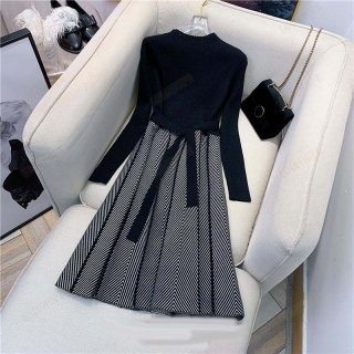 ニットワンピース レディース秋冬新作 きれいめ 膝丈ワンピース 長袖 リボン Aライン ニット 結婚式ドレス 通勤 ロング 着痩せ オシャレ ニットワンピース レディース秋冬新作 きれいめ 膝丈ワンピース 長袖 リボン Aライン ニット 結婚式ドレス 通勤 ロング 着痩せ オシャレ