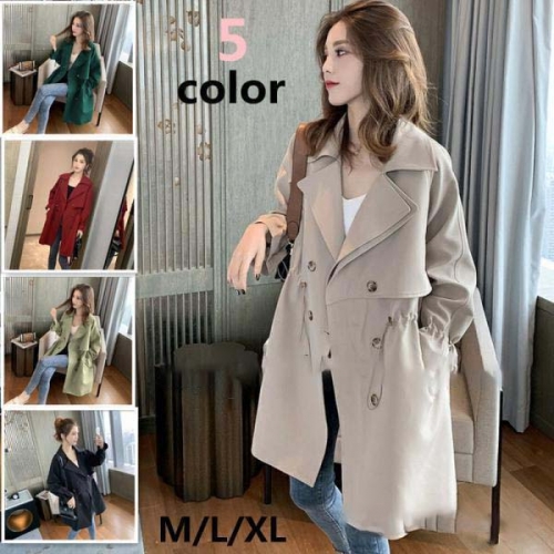 トレンチコート レディース スプリングコート 2025春 ミドル丈 アウター 大きいサイズ 通勤 高級感 上品 カジュアル 卒業式 服 母 通勤 長袖 20代 30代