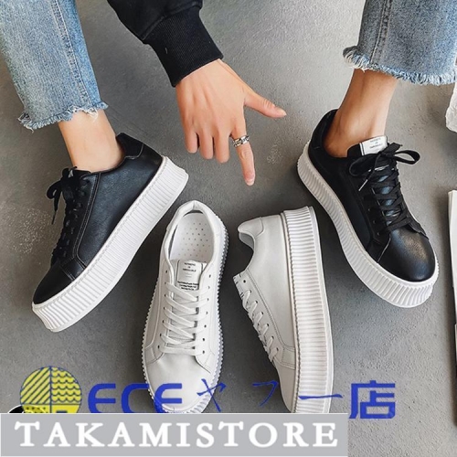 スニーカー メンズ 白 黒 厚底 シューズ カジュアルシューズ おしゃれ 紳士靴 運動靴 シンプル ファッション 父の日