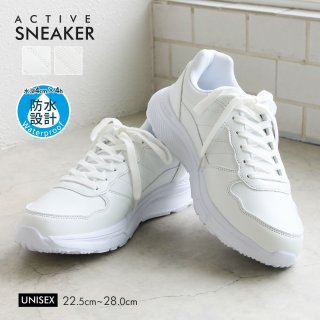 防水 スニーカー レディース ローカット 通学 メンズ 運動靴 紐靴 スポーツ 無地 スクールシューズ 幅広 学生靴 ホワイト 白 1080 1090