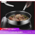 焦げ付き防止304ステンレス鋼フライパン/両面ハニカムステーキポット/油煙なし鍋/ステンレス鋼調理器具