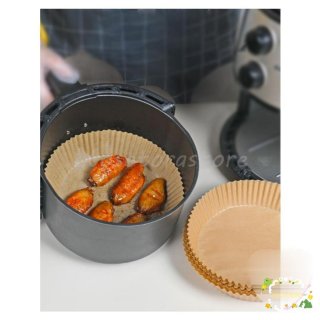 エアフライヤー クッキングシート 200枚入り エアフライヤー専用紙 使い捨て エアフライヤー紙 唐揚げ 揚げ物敷き紙 耐高温 耐油性 料理がくっつか