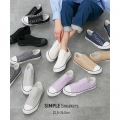 スニーカー 靴 スリッポン 紐なし キャンバス ローカット カジュアル らくちん 歩きやすい シンプル らくらく3E EEE 22.5 25.0 26.0 (アクアカルダ)
