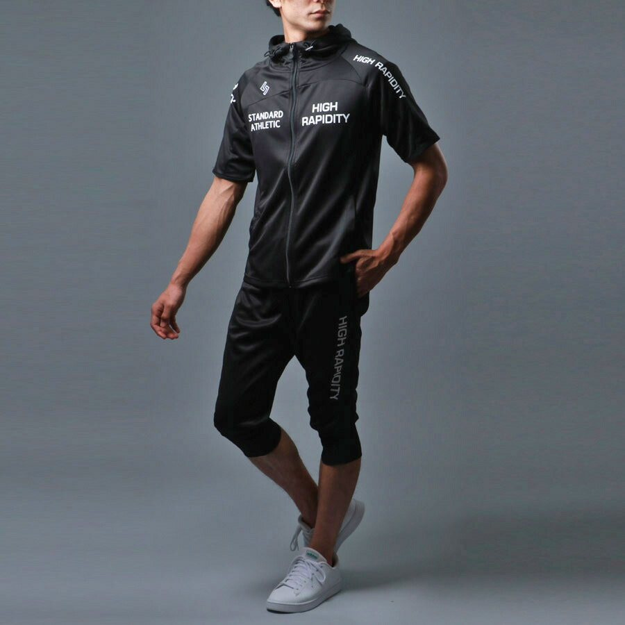 SOLEILDOR ソレイルドール ジャージ メンズ 上下 大きいサイズ 半袖 パーカー スポーツウェア ランニングウェア トレーニングウェア ルームウェア 上下セット