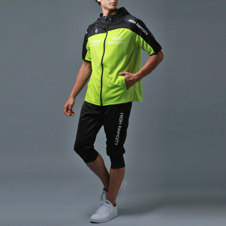 SOLEILDOR ソレイルドール ジャージ メンズ 上下 大きいサイズ 半袖 パーカー スポーツウェア ランニングウェア トレーニングウェア ルームウェア 上下セット