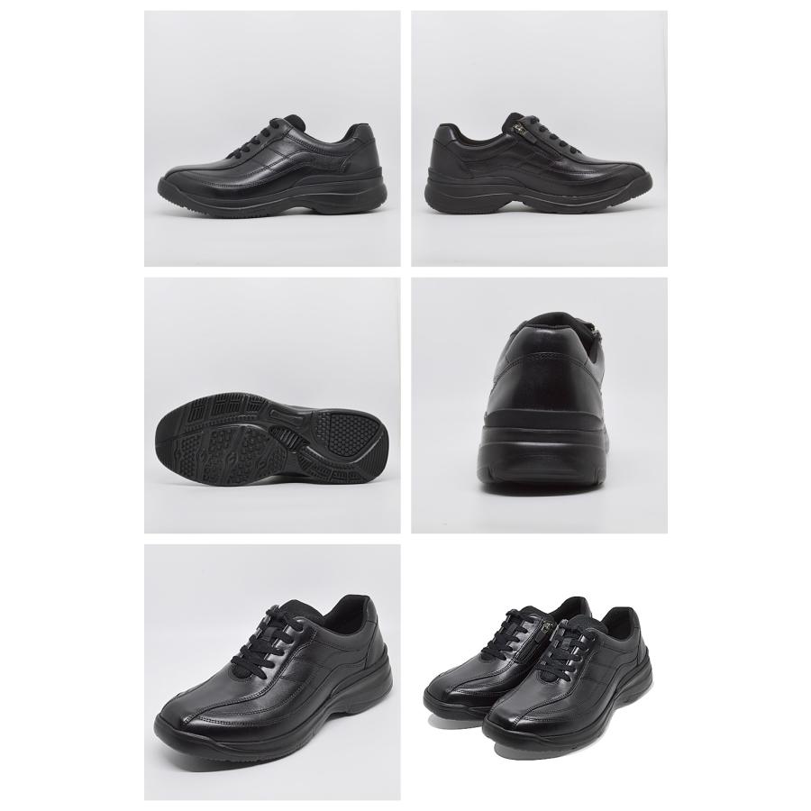 Dr.ASSY スニーカー メンズ DR8014 ドクターアッシー レザースニーカー 4E ゆったり幅 厚底 本革 ビジネス カジュアル フォーマル