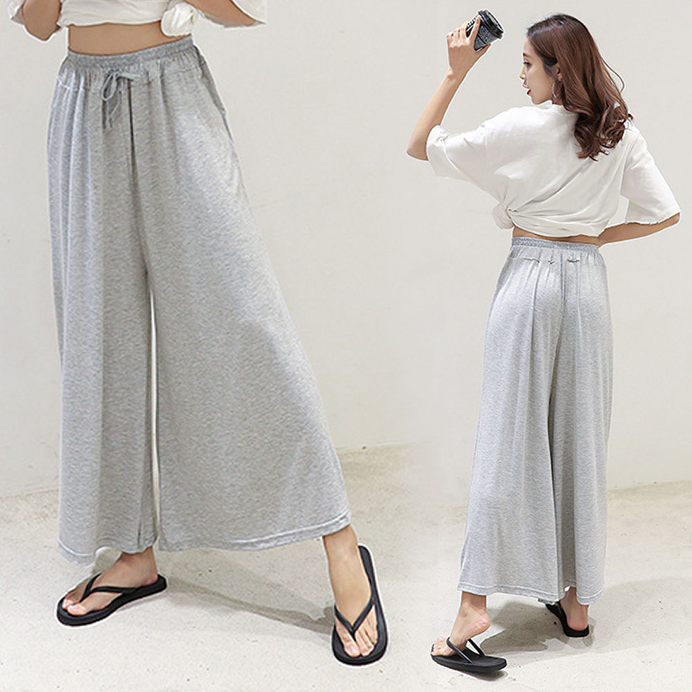 ワイドパンツ レディース ガウチョパンツ スカーチョ ゆったり パンツ ウエストゴム【ネコポスのみ】