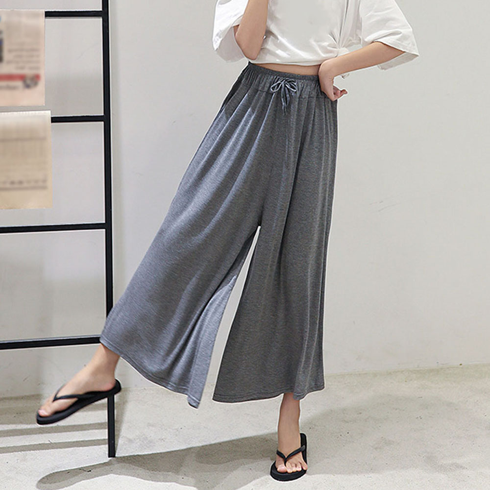 ワイドパンツ レディース ガウチョパンツ スカーチョ ゆったり パンツ ウエストゴム【ネコポスのみ】