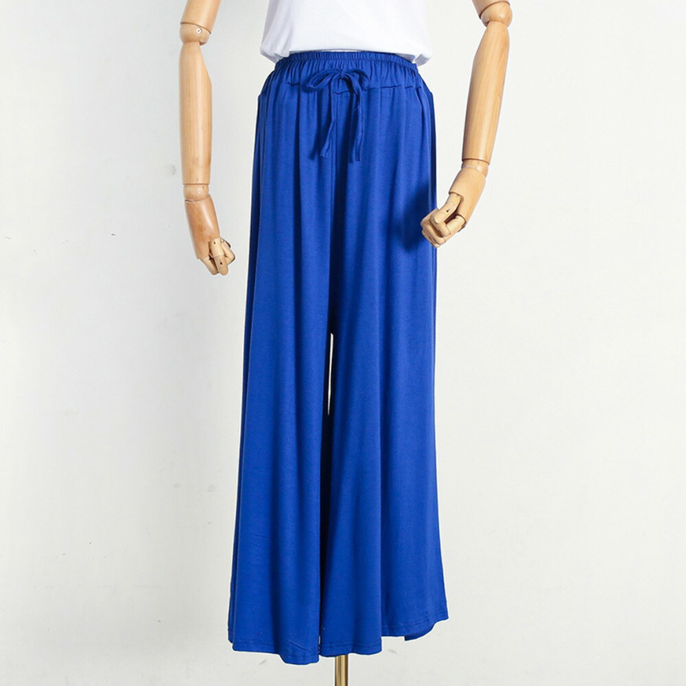 ワイドパンツ レディース ガウチョパンツ スカーチョ ゆったり パンツ ウエストゴム【ネコポスのみ】