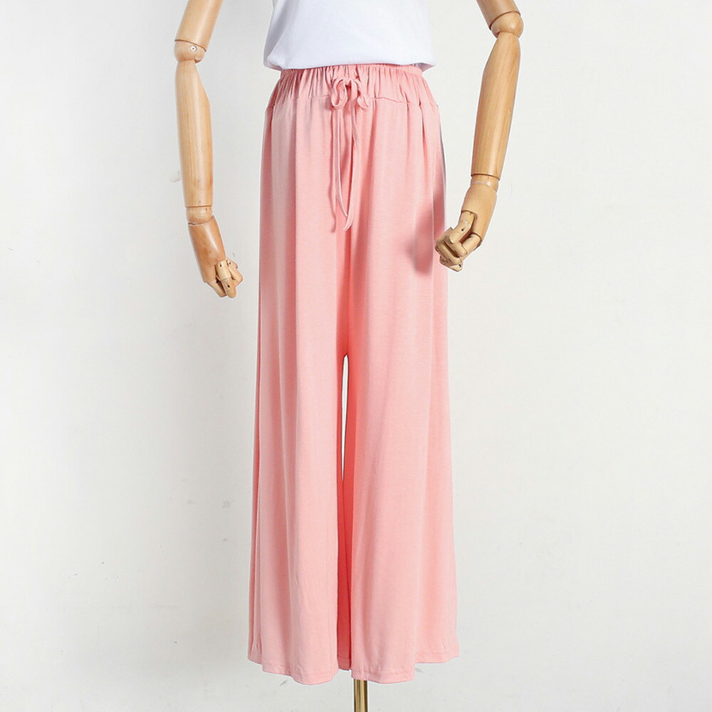 ワイドパンツ レディース ガウチョパンツ スカーチョ ゆったり パンツ ウエストゴム【ネコポスのみ】