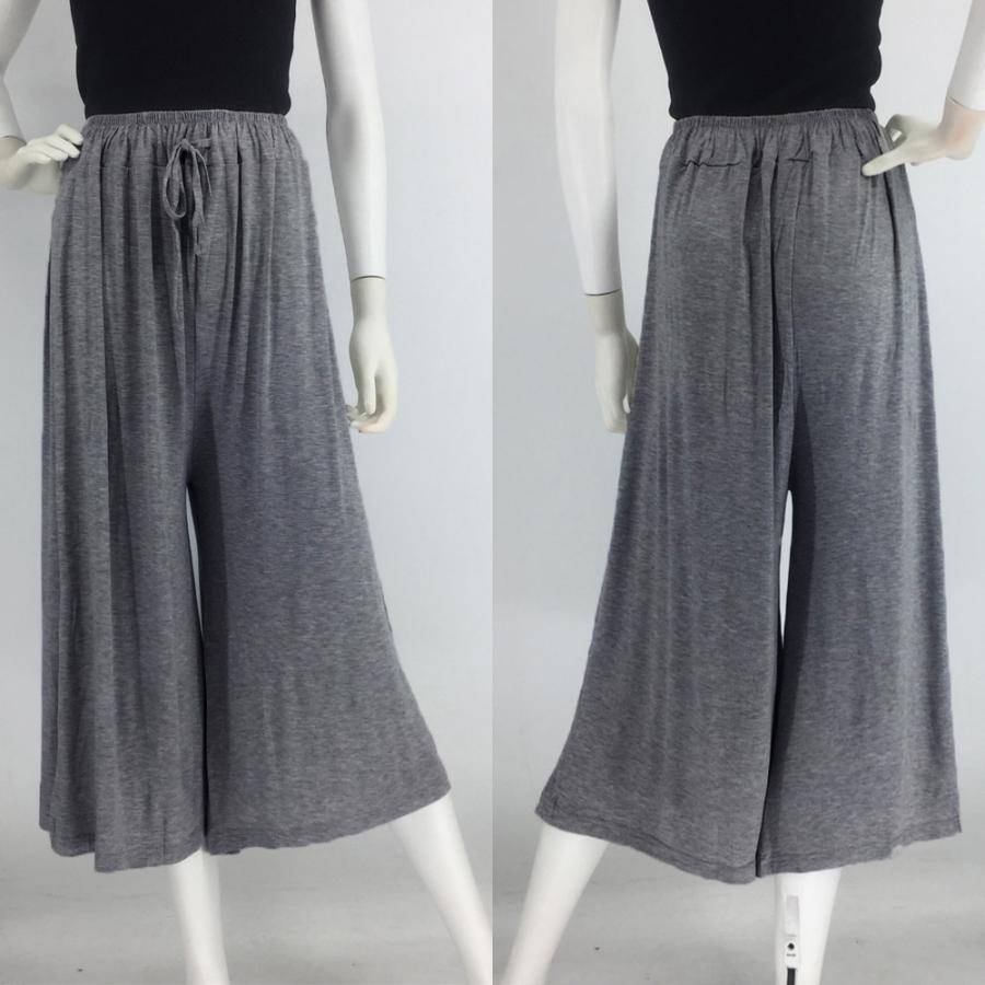 ワイドパンツ レディース ガウチョパンツ スカーチョ ゆったり パンツ ウエストゴム【ネコポスのみ】