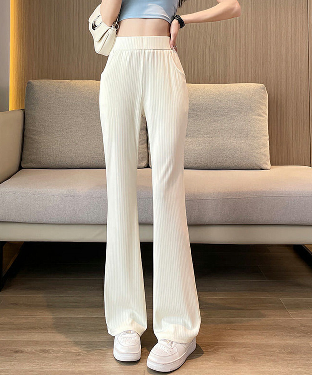 セミフレアパンツレディース ロングパンツ【ゆうパケット可】