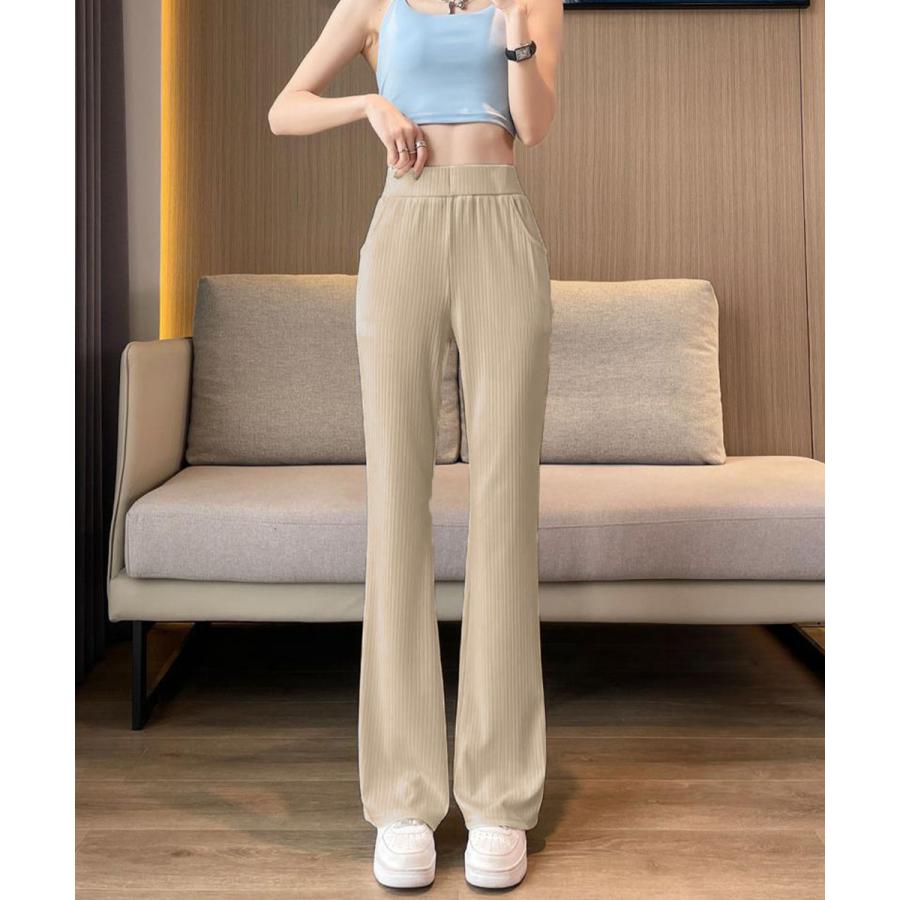 セミフレアパンツレディース ロングパンツ【ゆうパケット可】