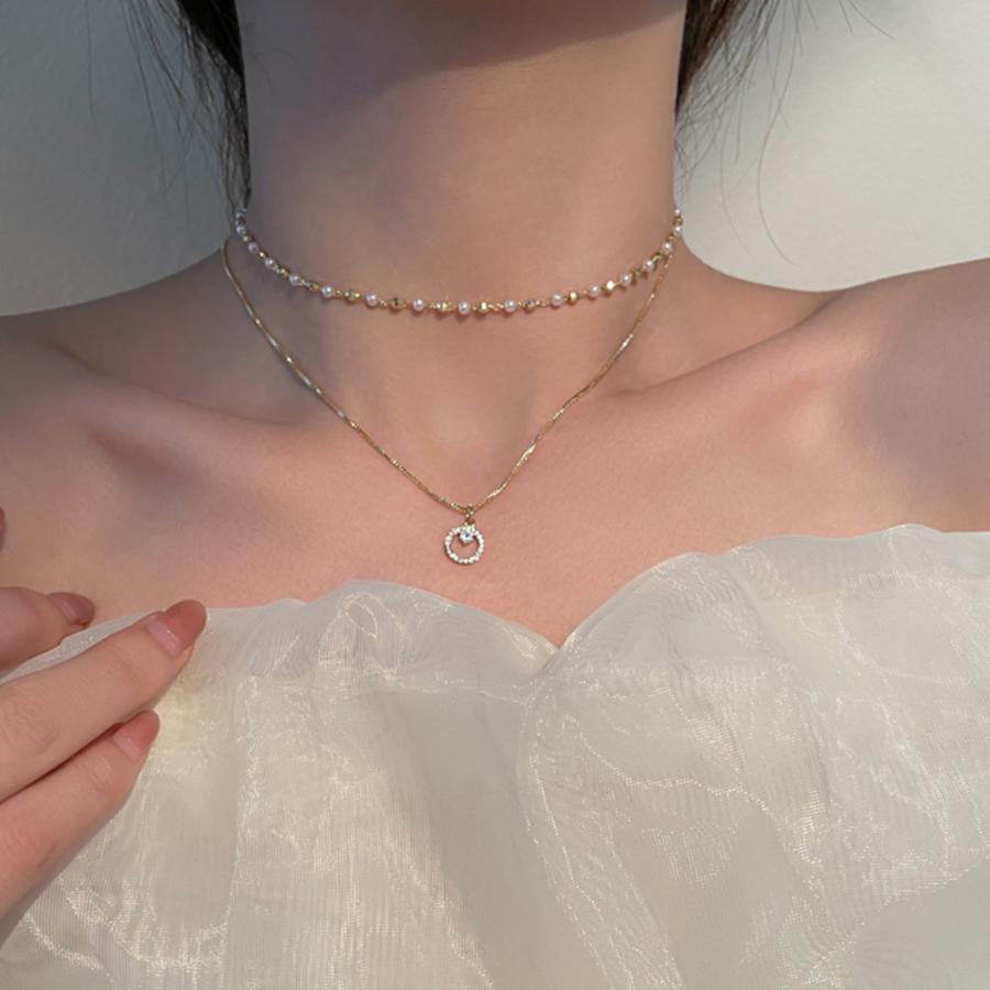 2連 チョーカーネックレス レディース【ゆうパケット可】