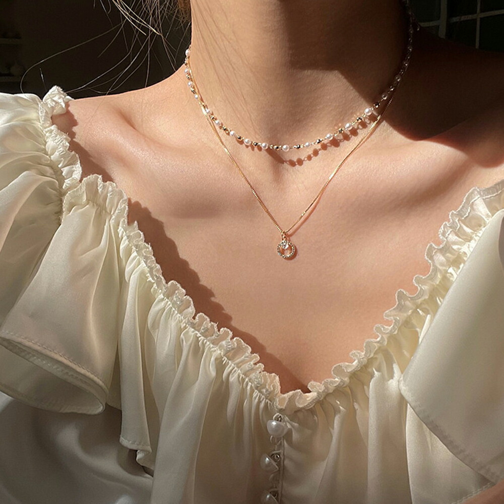 2連 チョーカーネックレス レディース【ゆうパケット可】