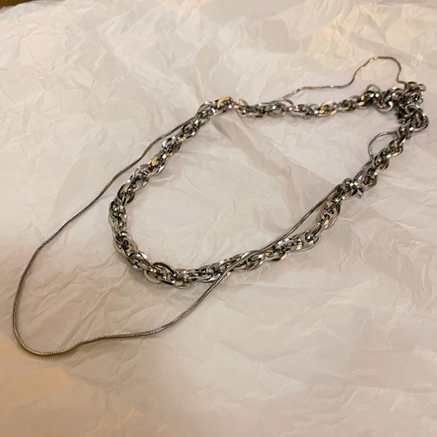 2連 ボリューム チェーンチョーカー【ゆうパケット可】