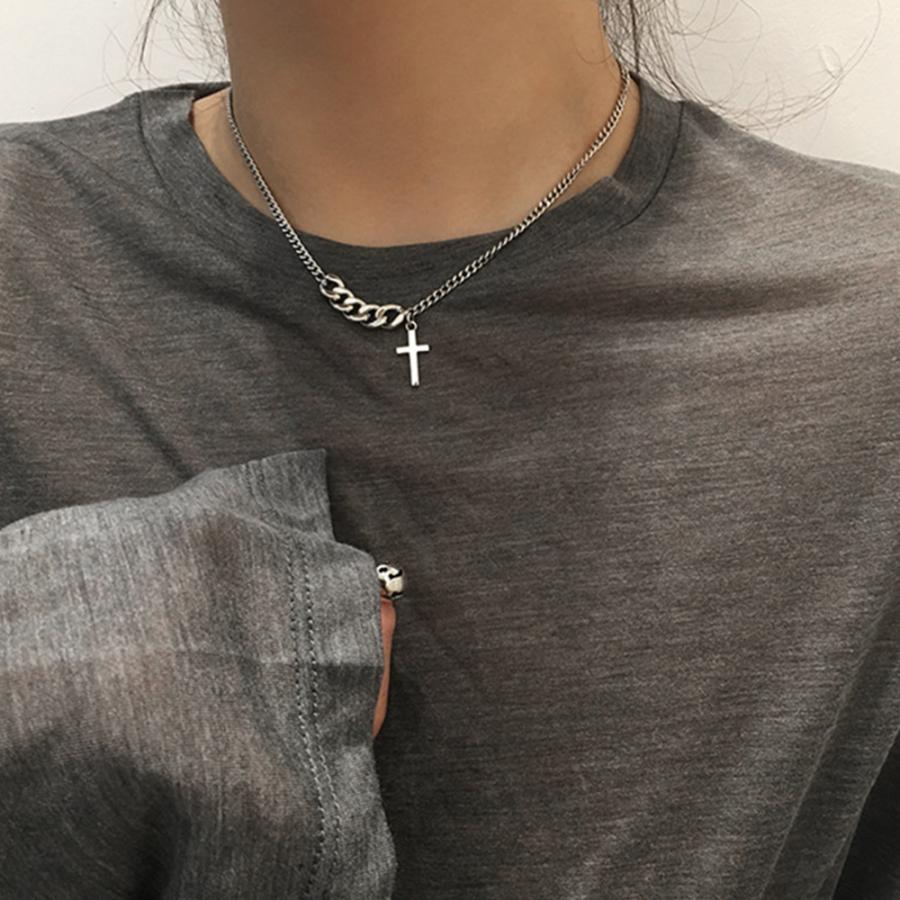 チェーンネックレスクロスモチーフ大人【ゆうパケット可】