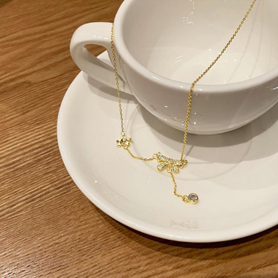 蝶々チェーンネックレスレディース可愛い【ゆうパケット可】