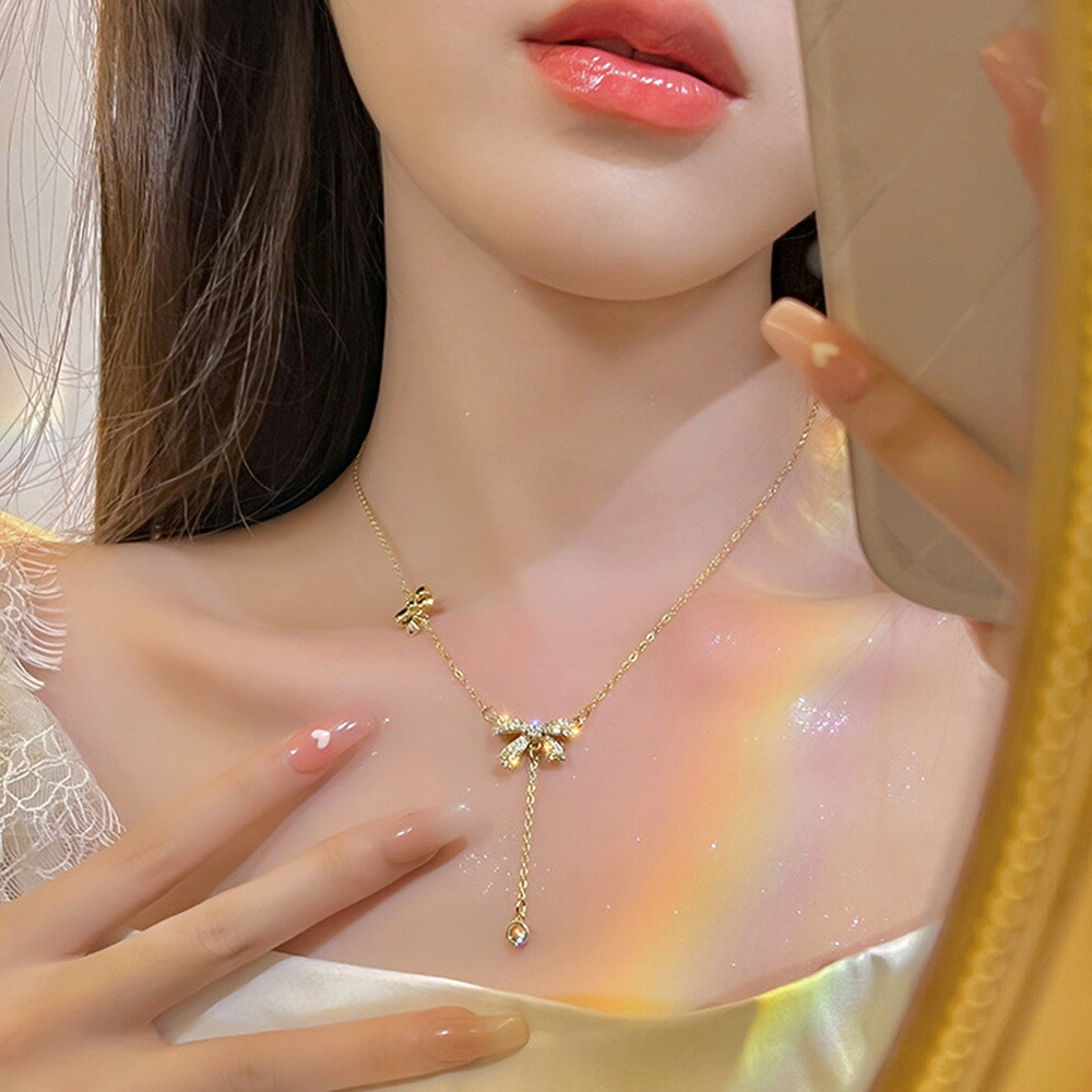 蝶々チェーンネックレスレディース可愛い【ゆうパケット可】