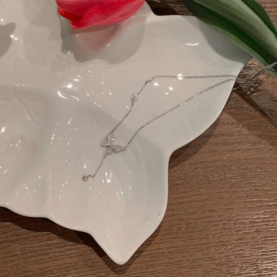 蝶々チェーンネックレスレディース可愛い【ゆうパケット可】